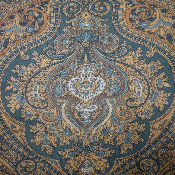 FABRIC Ralph Lauren Georgeous Paisleys In Rich Browns & Tan W/pop Teal, 56in